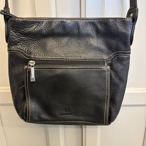 Stone & Co. Black Pebbled Leather Crossbody Purse